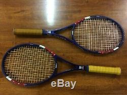 2 Wilson Pro Staff 6.6 Stars & Strips Tennis Racquet 85 Sq inch great Condition