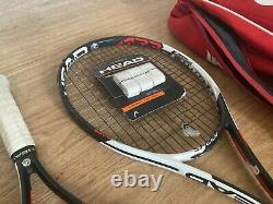 2 x Head Speed MP Tennis Rackets & Wilson 9 Racket Bag & Dunlop 3 Racket Bag