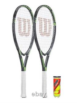 2 x Wilson Tour Tennis Rackets including 3 Tennis Balls