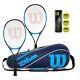 2 X Wilson Ultra Excel 112 Tennis Rackets + Wilson Ultra Racket Bag + 3 Balls