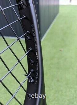 2017 Wilson Pro Staff Rf97 Autograph Tennis Racket Strung Grip 4 Roger Federer
