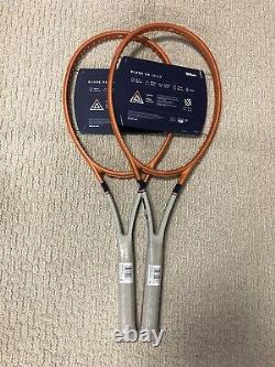 2X NEW Wilson Blade 98 Roland Garros LTD Tennis Racquet Grip Size 4 3/8