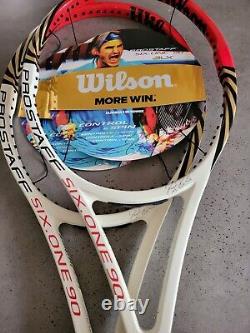 2x Wilson BLX2 Pro Staff Six. One 90 4 1/2 Tennis Racquets