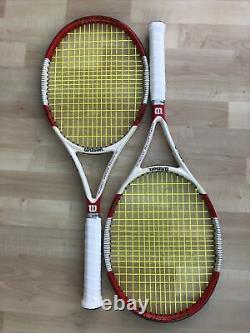 2x Wilson Six One 95 BLX 16x18 Tennis Rackets excellent condition incl. Bag