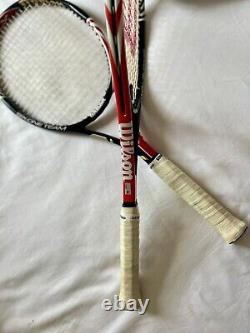 2x Wilson Tennis Racket Adult. Weight 289g. Headsize 613cm2. REC TENSION 23-27kg
