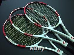 3 Wilson Pro staff 95s Spin L4 racquets