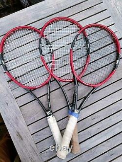 3 x Wilson Pro Staff 97 LS Spin effect Tennis Rackets Grip size 4 3/8