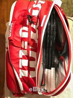 4x 2017 Wilson Pro Staff RF97A Tennis Racquet. 4 3/8 1 NWT, 15-pack bag