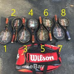 ALL(8) Lot Wilson Pro Staff 85 Midsize St Vincent/Chicago/Taiwan Tennis Rackets