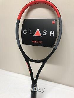 BRAND New Wilson CLASH 100 TOUR Tennis Racquet 4 1/4 or 4 3/8 racket 2019