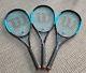 Lot Of 3 Good Condition Used Wilson Ultra 100 Counterveil Racquets 4 3/8 Grip
