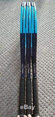 Lot of 3 Good Condition Used Wilson Ultra 100 Counterveil Racquets 4 3/8 Grip