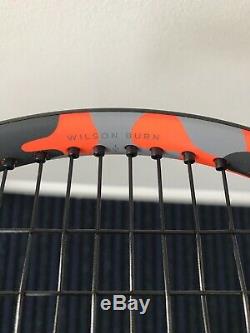 NEW Wilson Burn 100s Countervail Camo Orange Custom Strung size 4 3/8 RRP £230