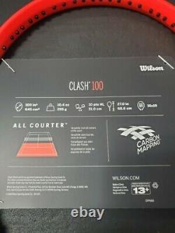 New Wilson CLASH 100 Tennis Racquet 16x19