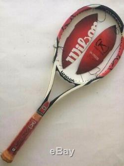 New Wilson K-Factor 6.1 Tour 90 tennis racquet, 45/8, Federer Auto, original stock