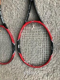 Pair of Wilson Pro Staff 97 Tennis Racket Strung Grip 4