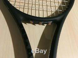 Perfect Matched Pair Wilson Pro Staff 97 Black 3/8 Natural Gut/Poly + Leather