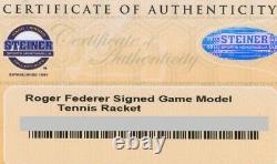 Steiner Sports Federer Auto Signed Game Model Racket 4 3/8 Framed K90 Prostaff