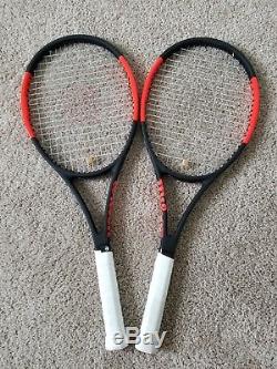 TWO Wilson Pro Staff 97 Racquets Rackets Countervail RF97 4 1/4 Black Autograph