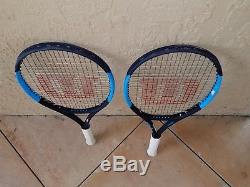 Two Used Wilson Ultra 100 Countervail 4 3/8 Tennis Racquets, Free Shipping