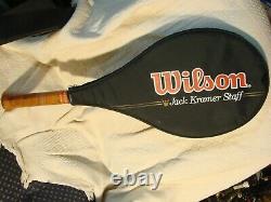 VTG. NICE Wilson Jack Kramer Staff Tennis Racket Grip 4 3/8 L3 St. Vincent KVQ