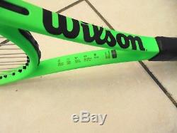 WILSON BLADE 98L TENNIS RQT. STRUNG with HYBRID STRINGS LUX / S. GUT 4 1/8