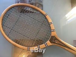 WILSON Henri Cohet CHAMPION ANTIQUE Tennis Racket, VERY GOOD con VERY RARE