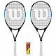 Wilson 2 X Tour Slam Lite Tennis Rackets + 3 Tennis Balls