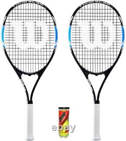 Wilson 2 x Tour Slam Lite Tennis Rackets + 3 Tennis Balls