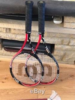 Wilson BLX Six. One 95 Tennis Rackets x 2. Grip 3. New Restrings