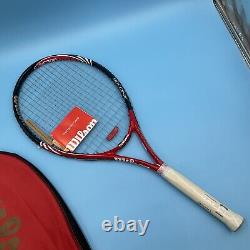 Wilson BLX Six One Tennis Racket With Carrying Case Red/Black