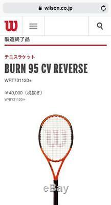 Wilson BURN 95 CV REVERSE JAPAN Limited Tennis Racket Kei Nishikori NEW Rare F/S