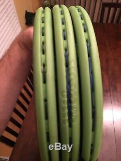 Wilson Blade 98 16x19 4 1/2 Great Condition Lot Of 3 Used Racquets And Bag 2015