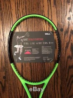 Wilson Blade 98 18 x 20 Countervail Limited Edition Lime Tennis Racket 4 3/8