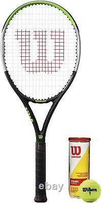 Wilson Blade Feel 100 Graphite Tennis Racket & 3 Tennis Balls