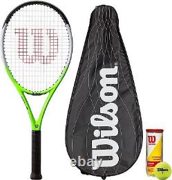 Wilson Blade Feel RXT 105 Tennis Racket, Full Protective Cover & 3 Tennis Balls
