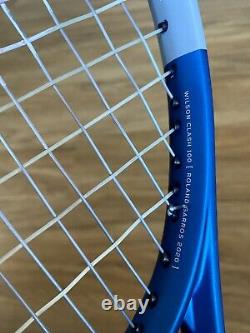 Wilson Clash 100 Tennis Racket Roland Garros Racquet 4 1/4 Grip