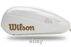 Wilson Federer DNA 12 Pack Tennis Backpack Racquet Racket White WR8004401001