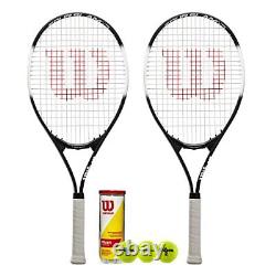 Wilson Federer Tour Tennis Racket Twin Set inc Carry Bag & Tennis Balls