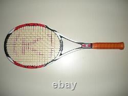 Wilson K-factor Six. One Tour 90 Tennis Racquet 4 1/2 (new 4g Strings) Federer