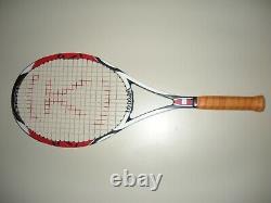 Wilson K-factor Six. One Tour 90 Tennis Racquet 4 1/2 (new Strings) Federer