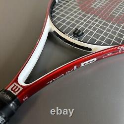 Wilson N Code Rival Tennis Racket L2 & 4 1/4 Midplus 665 cm² Red White Blue VGC