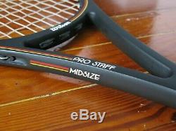 Wilson Pro Staff 85 tennis racquet graphite with kevlar St Vincent with case 4 1/2