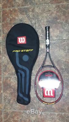 Wilson Pro Staff ROK unstrung racket rare midplus 93 sq. In. 4 1/8 grip with cover