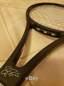 Wilson Pro staff RF 97 Autograph 4 3/8 Federer Racquet, Black, Strung
