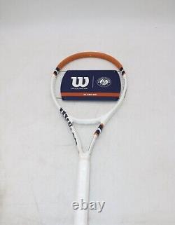 Wilson Roland Garros Clash 100L V2 Tennis Racket 2023 White Blue Orange