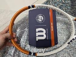 Wilson Roland Garros Clash 100L V2 Tennis Racket 2023 White Blue Orange