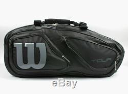 Wilson Tour V 15 Pack Tennis Bag Backpack Black Racquet Racket Bag WRZ844615