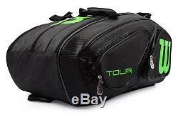 Wilson Tour V 15PK Tennis Racket Black Racket Racquet Equipment Bag WRZ-845615