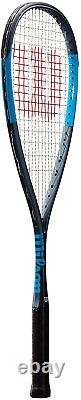 Wilson Ultra Squash Racket Light, Silver/Blue, One Size, 1/2 Cover